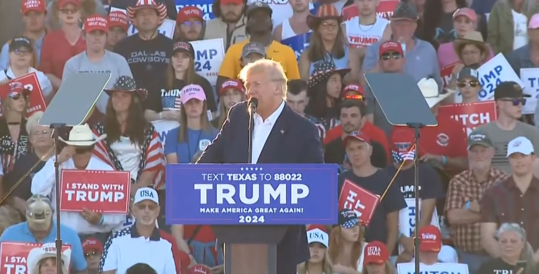 Supporters at a Trump rally